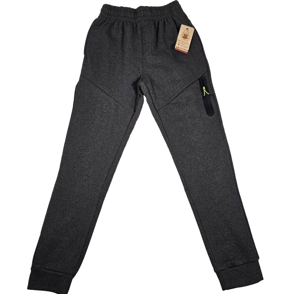 Tec One Explorer Men’s Black Fleece Sweatpants Joggers Size Small New